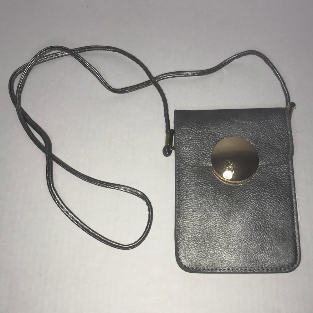 Crossbody Purse by Tic Tok Gunmetal Gray w/ Gold Details NWT - GREAT GIFT IDEA
